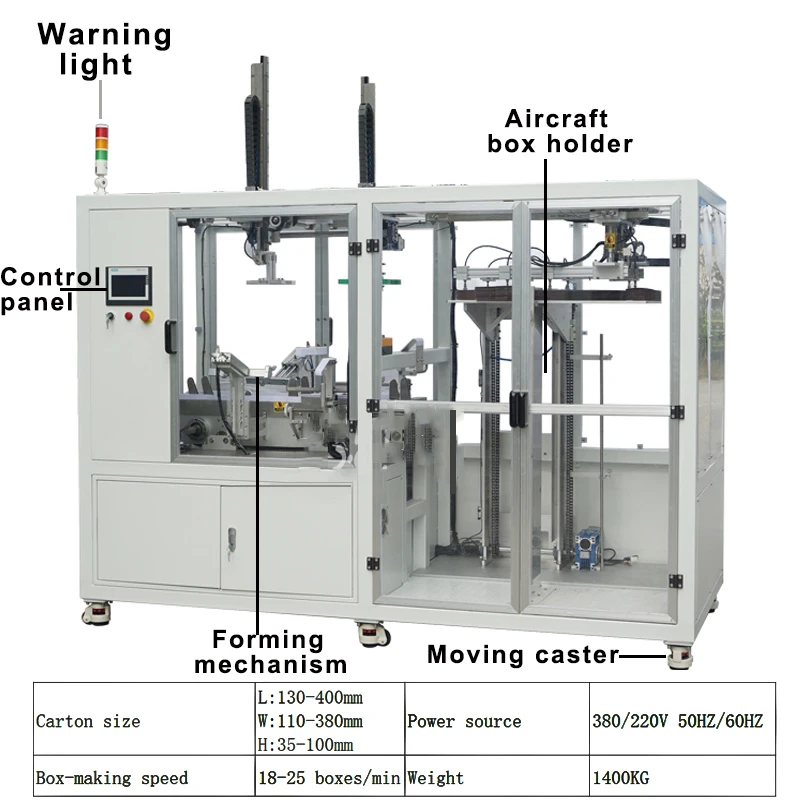 Pasting Folder Gluder Paper Fruit Box Forming Machine Box Making Machine Paper Pizza Box Making Machine
