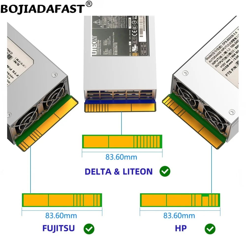 64Pin Connector Breakout Board With 4 x USB 2.0 Molex ATX 6PIN XT60 Port For HP DELTA FUJITSU LITEON Server Power Supply PSU