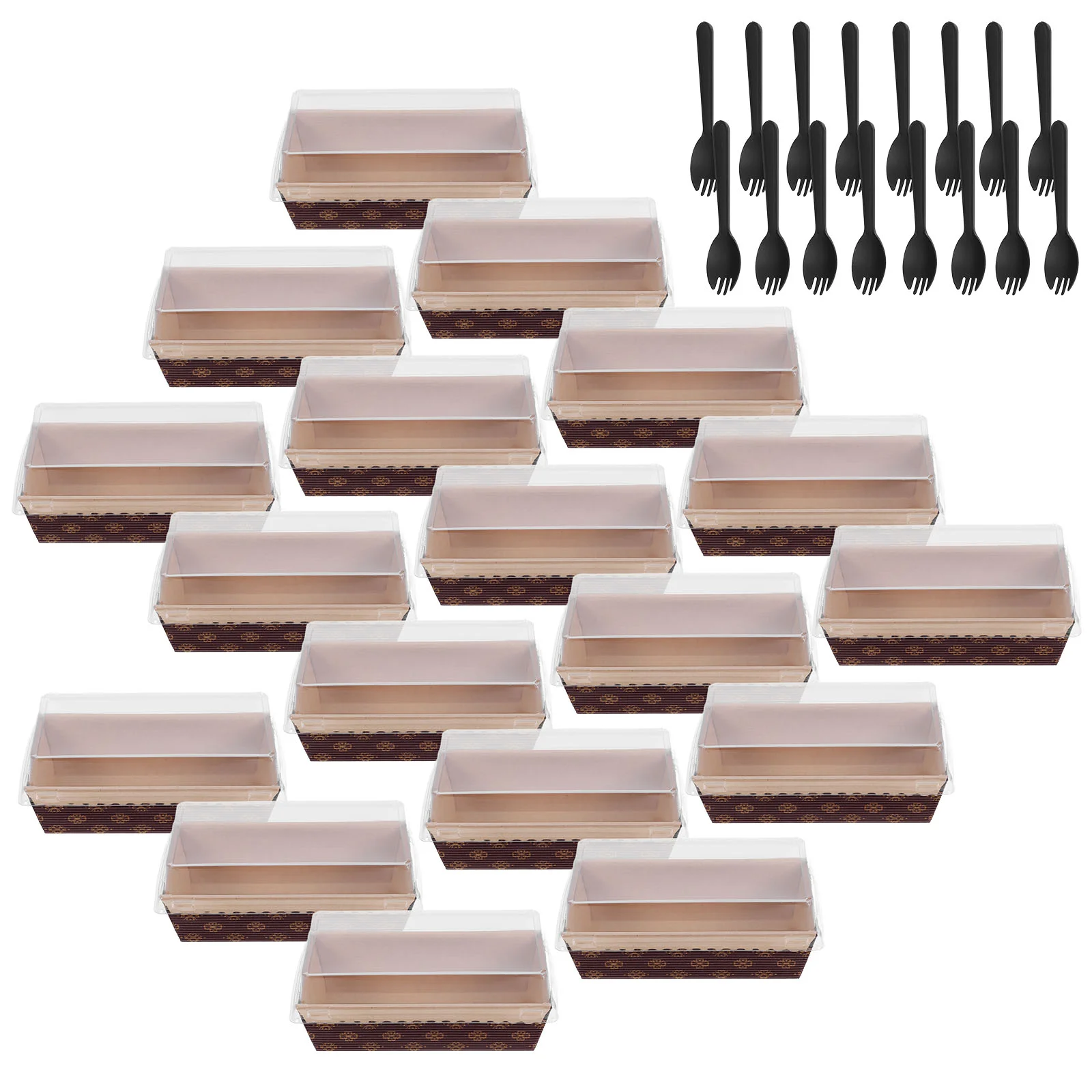 

75 Pcs Liner Corrugated Paper Tray Cake Pan with Lid Plastic Tulip Cupcake Liners