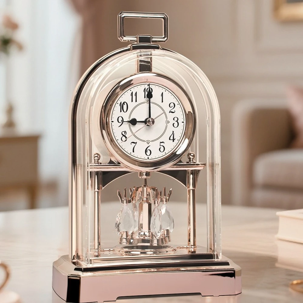 Table clock Living room European table clock Silent art desktop clock Home placement