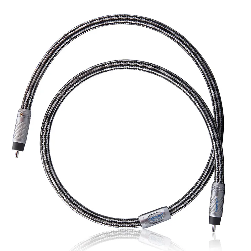N900 Mufeng Single Crystal Copper OCC Digital Coaxial Audio Cable SPDIF Lotus Head 75 Euro Professional HIFI Coaxial Line