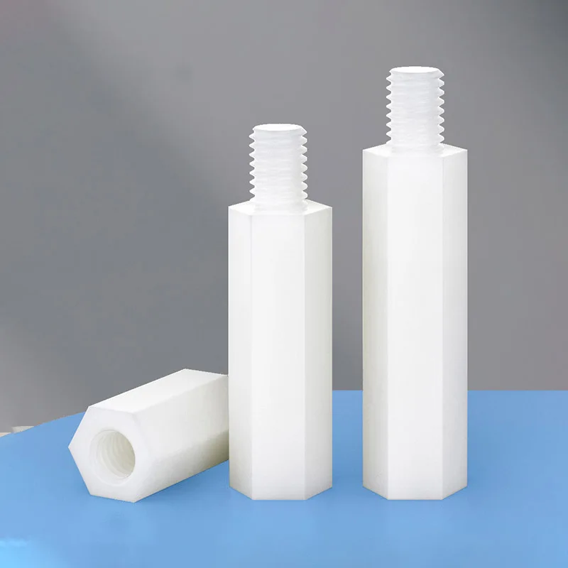 M3x6mm White Nylon Hex Male Female Standoff Threaded Pillar Mount PCB Board PC Motherboard Plastic Spacer Screw Nut