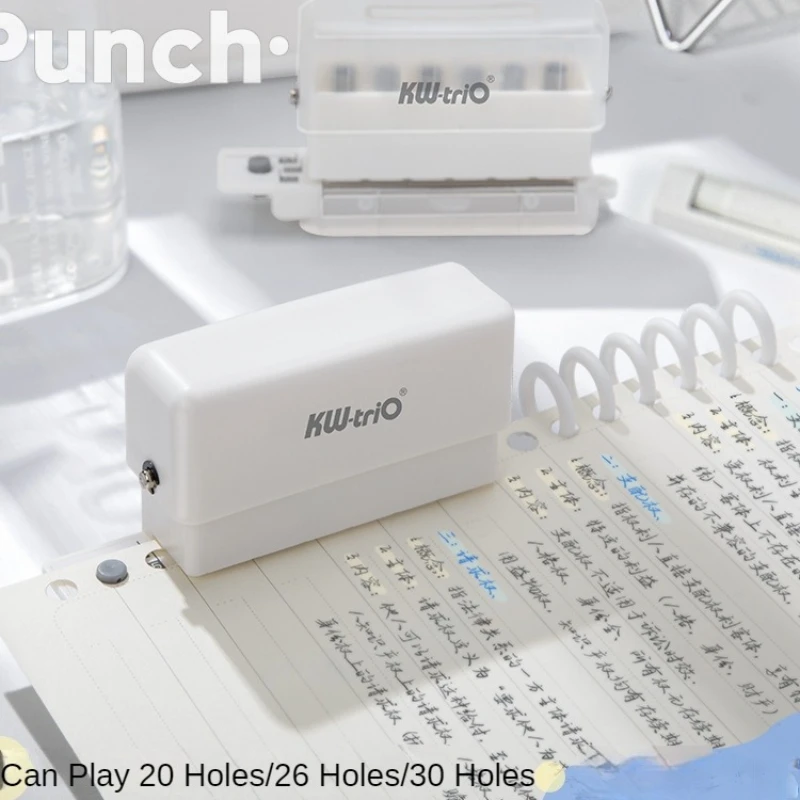 Mini 6 Hole Punch DIY Hole Punching Detection Book Macaron Five-Color Optional Page Stitcher School Office Stationery