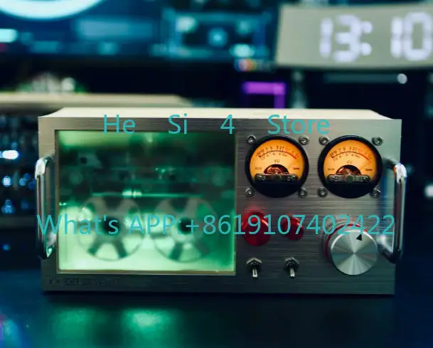 Table setting, desktop ornament, atmosphere pickup light level meter, home nostalgic tape player, power amplifier uv meter