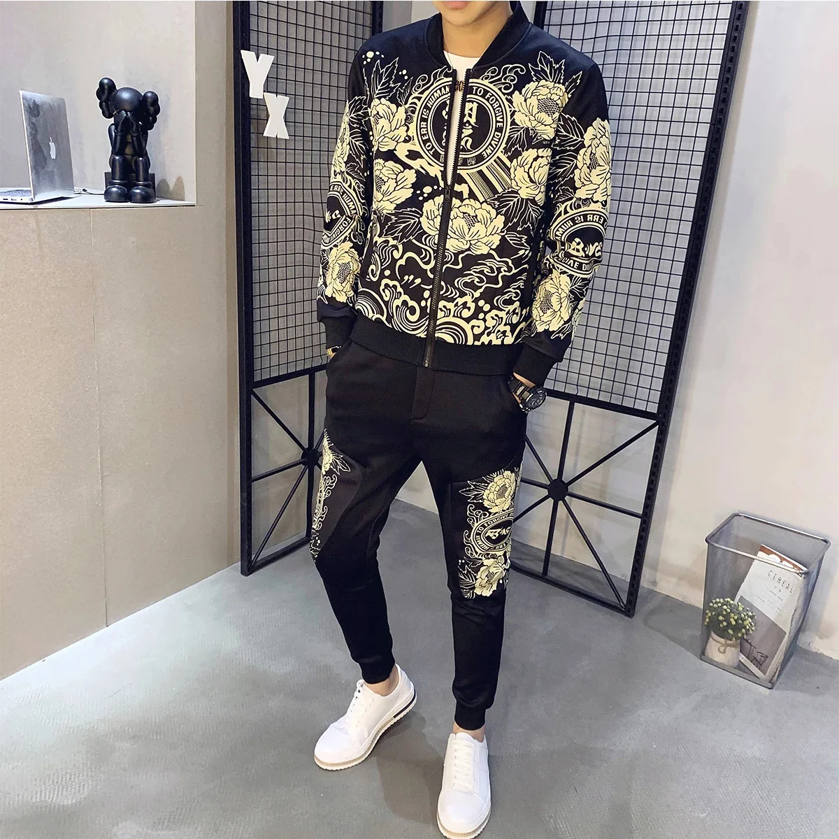 Hombre Ropa Hombre Chandal Tracksuit Men Sweatshirt Homem Man Sport 2 Piece Sets Sport Suit Jacket + Pants Trainingspak Mannen