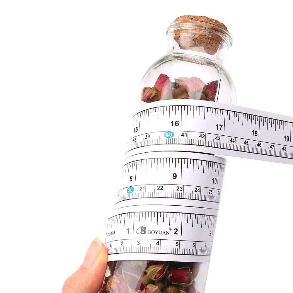 New Metric Machine Silver Vinyl Sewing Self Tape Ruler Measure