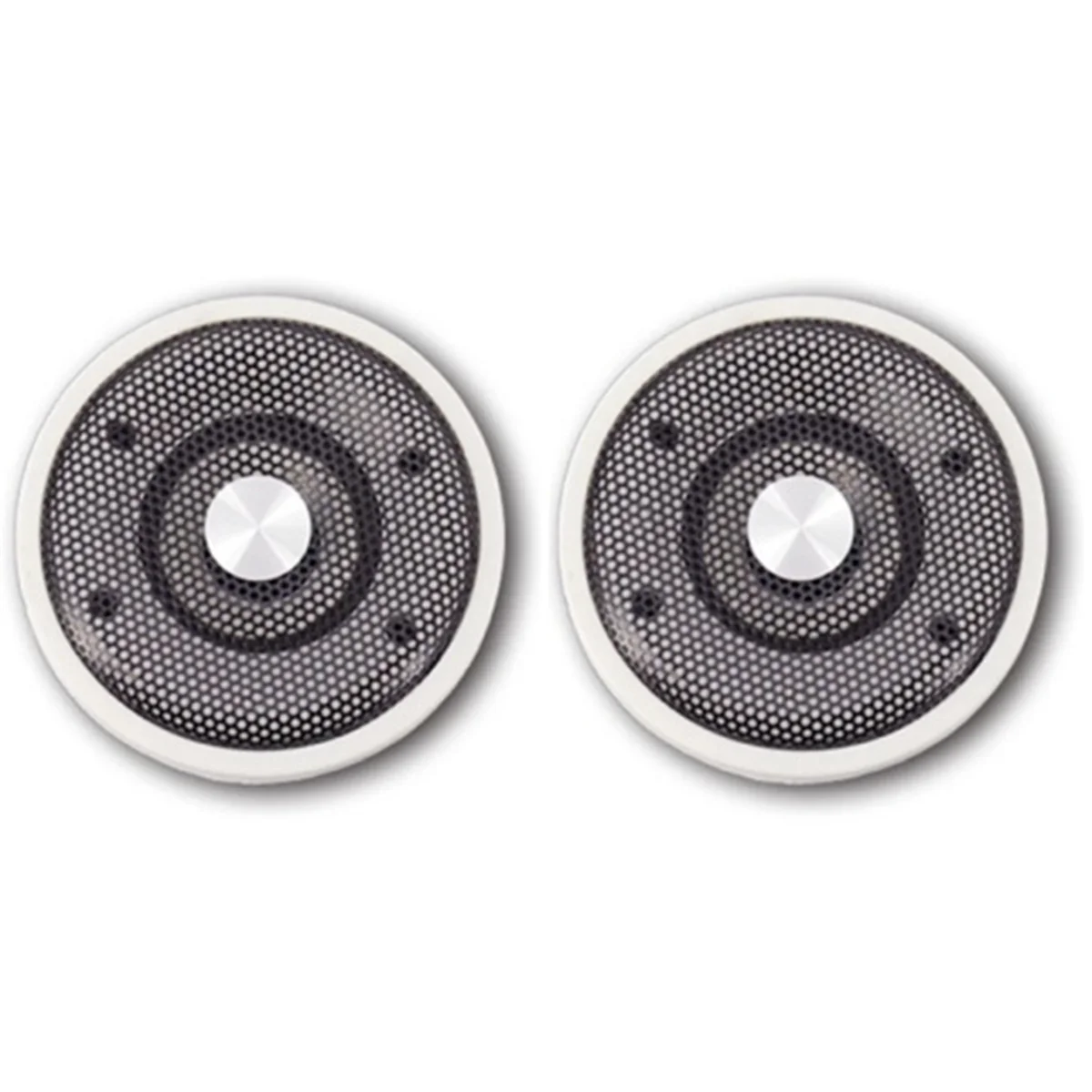 1 Pair Waterproof 4Ohm 15W Full Marine Boats Ceiling Wall Speaker Lawn J60A(White)