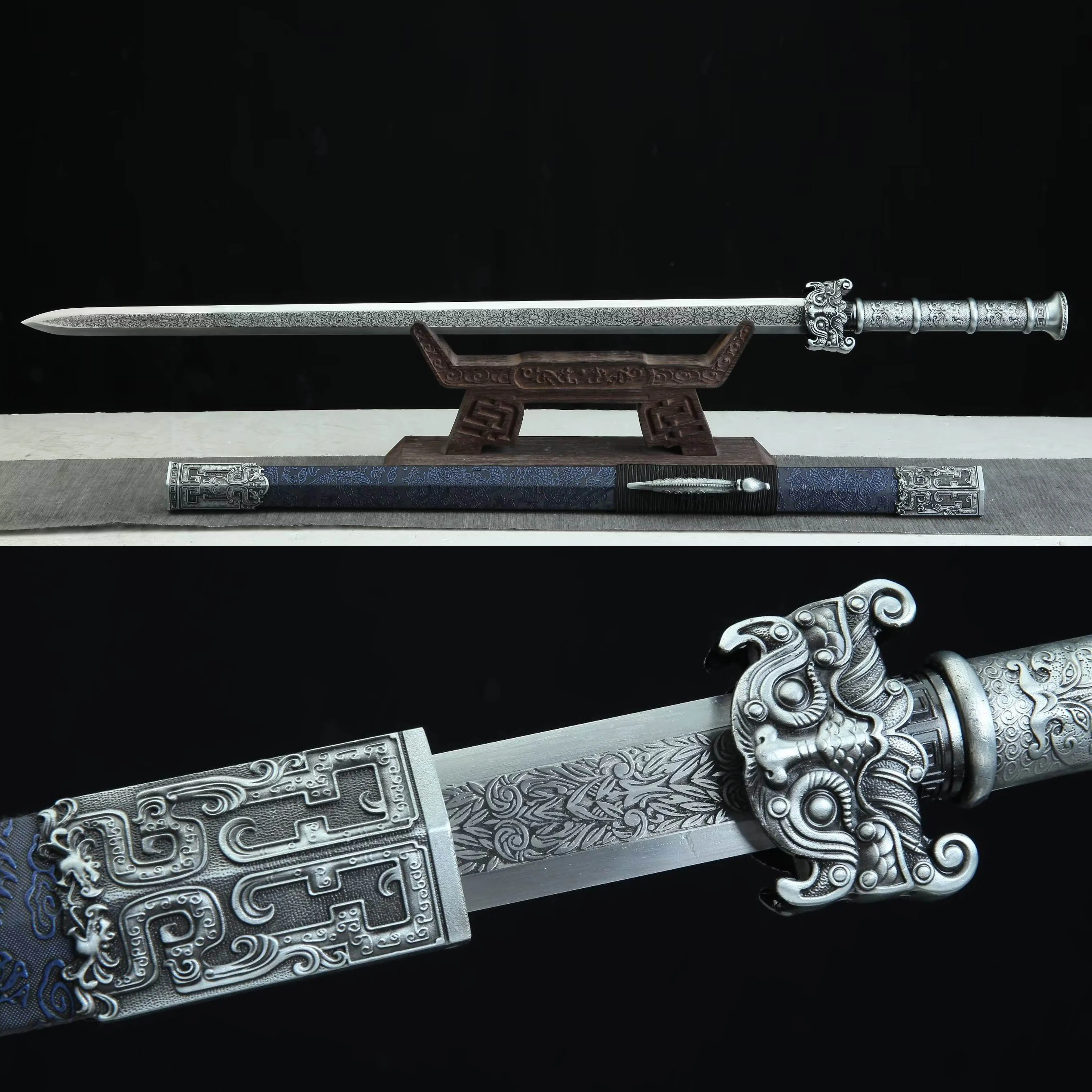 

Меч для косплея средневекового воина-рыцаря, 101 см. Подарок для любителей боевых искусств. Острая катана. Настоящий меч с цельной рукоятью. Меч ниндзя.