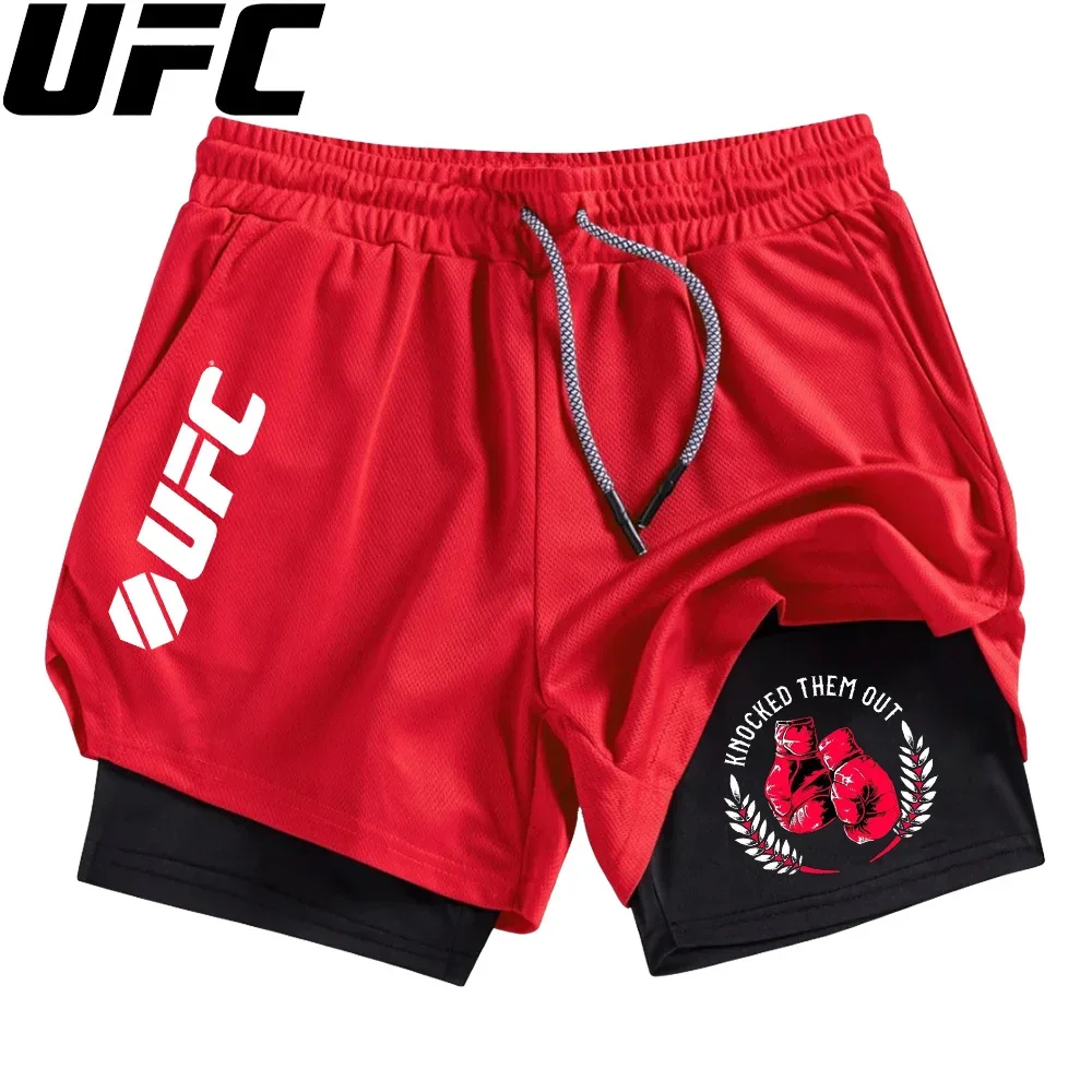 

Men's Running Shorts, Summer Sports Double Layer 2-in-1 Training Pants, Men's Athletic Shorts