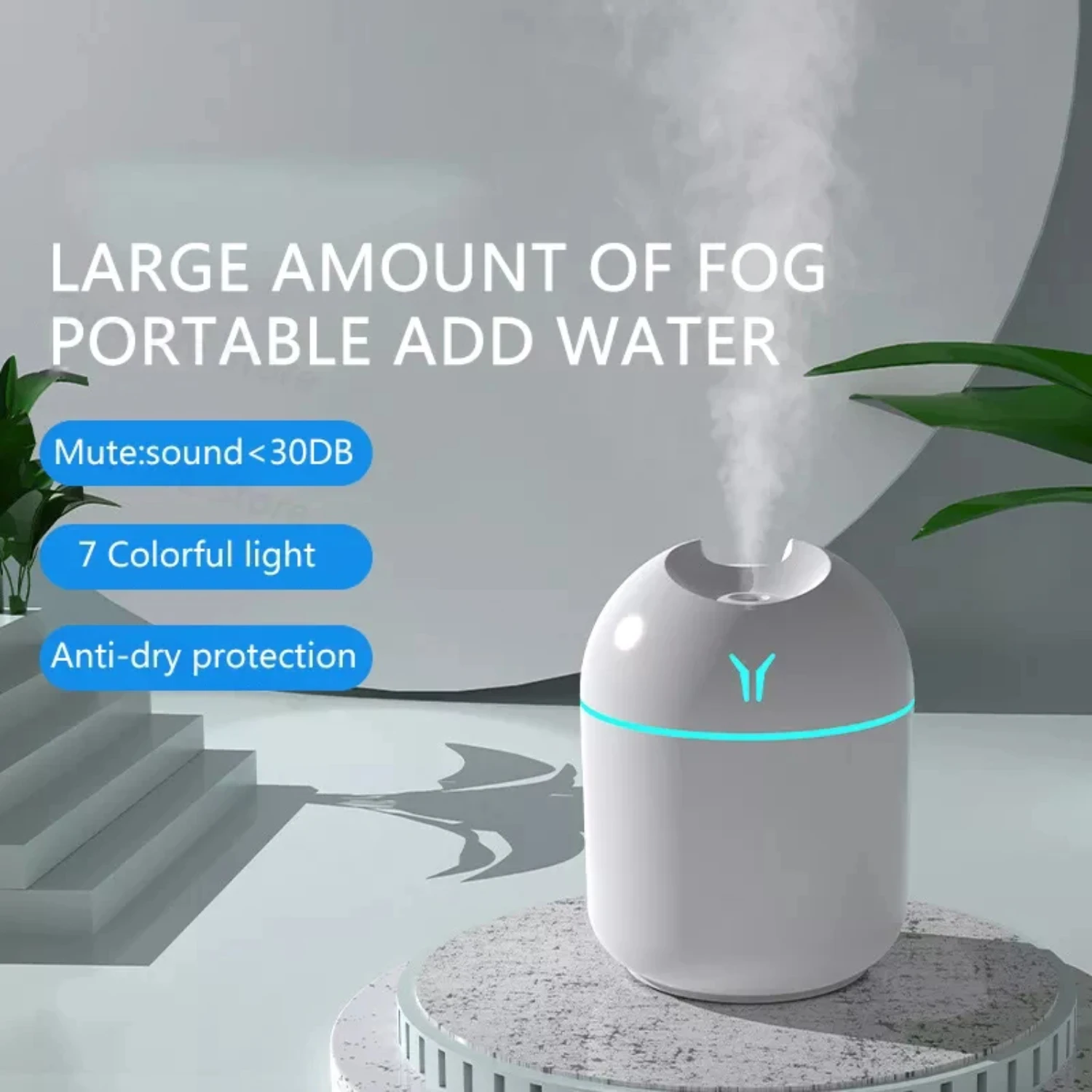 NEW Romantic Mini Ultrasonic Air Humidifier - 250ML With USB Essential Oil Diffuser and Anion Mist Maker For Car Purifier Along 