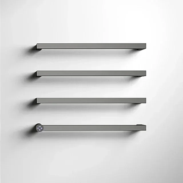 

Электрический полотенцесушитель дизайнерский черный, антрацит, с индикатором температуры