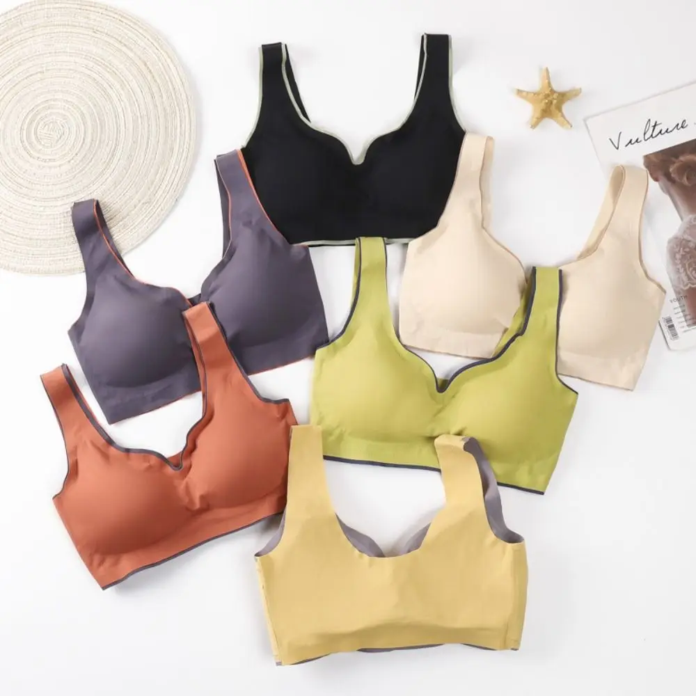 Casual sem costura ultra-fino acolchoado sutiã fino plissado gelo seda esporte sutiã de refrigeração de ar bralette feminino push up sutiã feminino