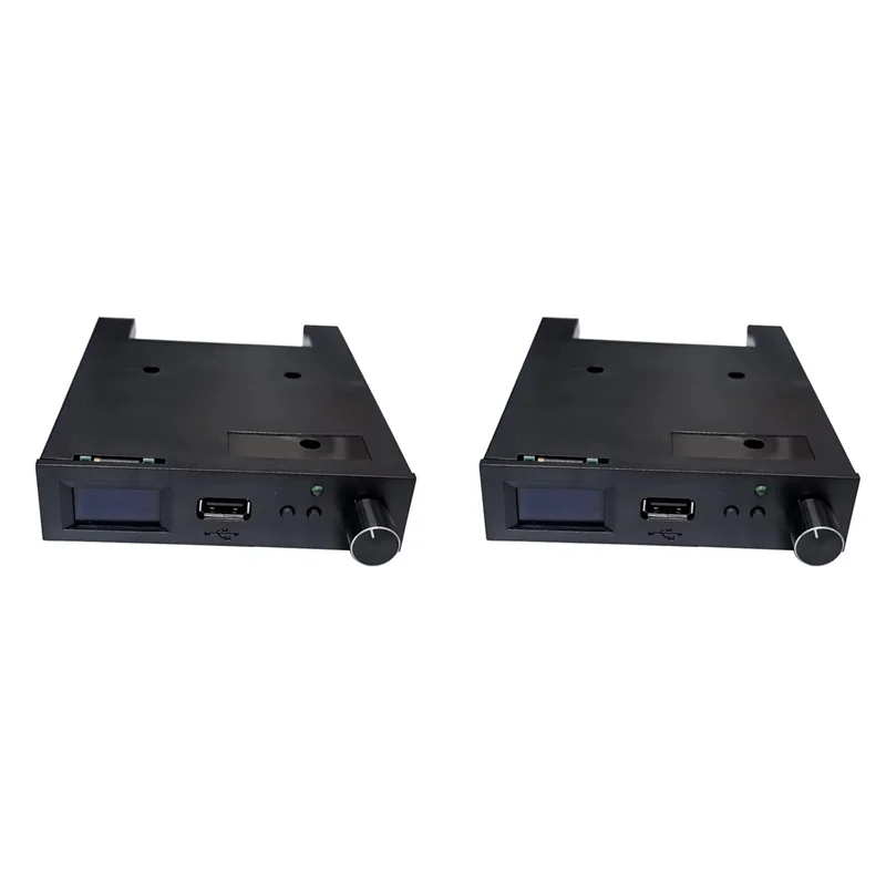 【تصميم أنيق】2X SFRM44-U100LQD-435 محاكي محرك الأقراص المرنة مع شاشة OLED ومحرك فلاش التشفير الدوار