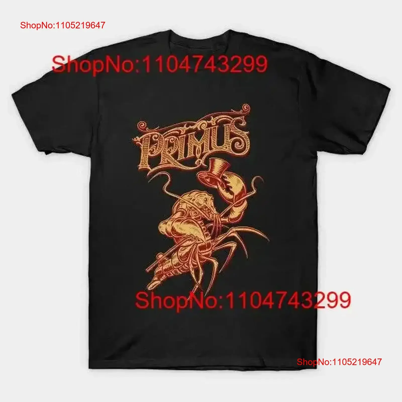 Primus Shrimp T Shirt 2024 vintage Washed Stylish Top For Everyday Wear fashion streetwear homme Casual Stretched Soft  graphic