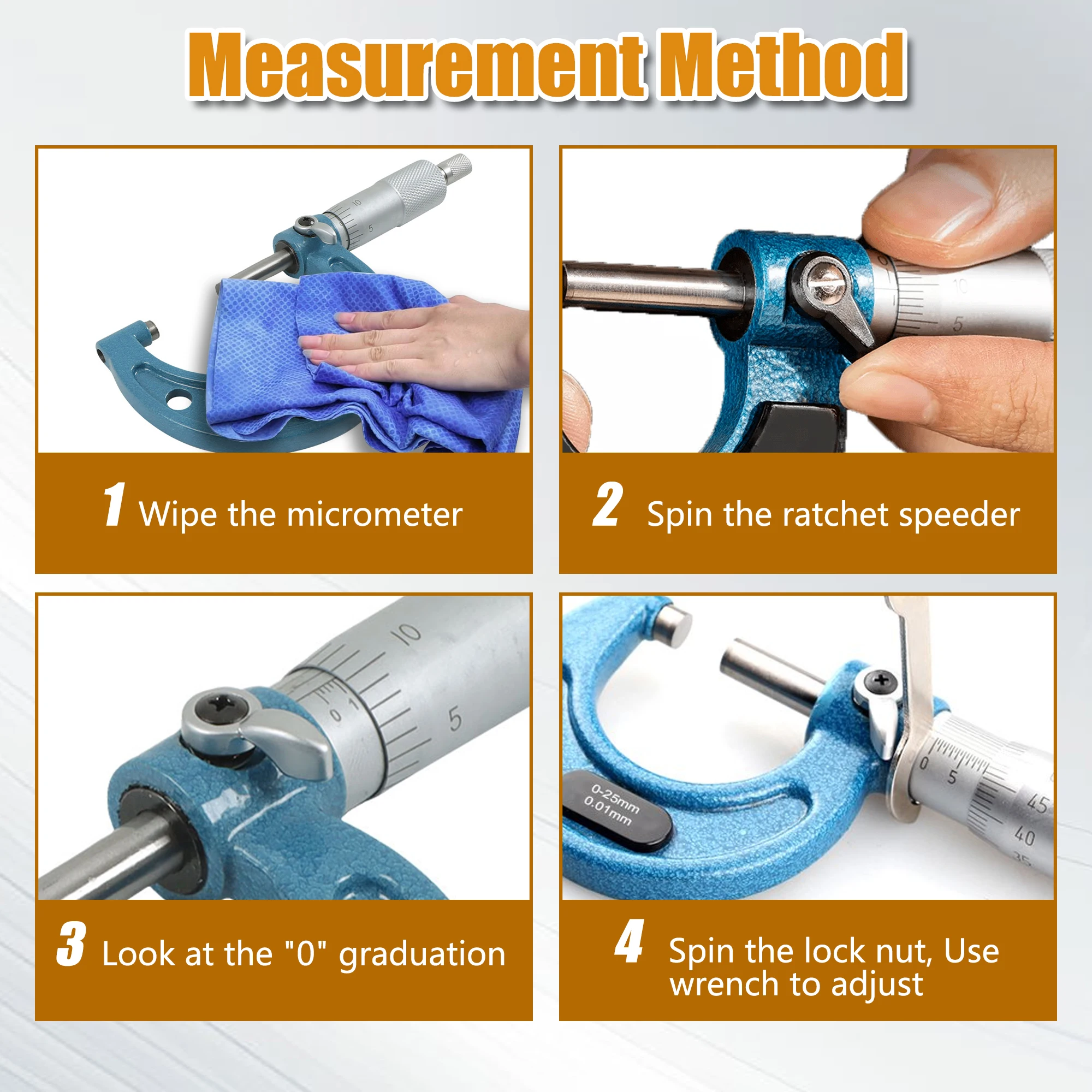 Set Mikrometer 4 Buah Ukuran 0 - Woodworking Shops ulasan dan harga