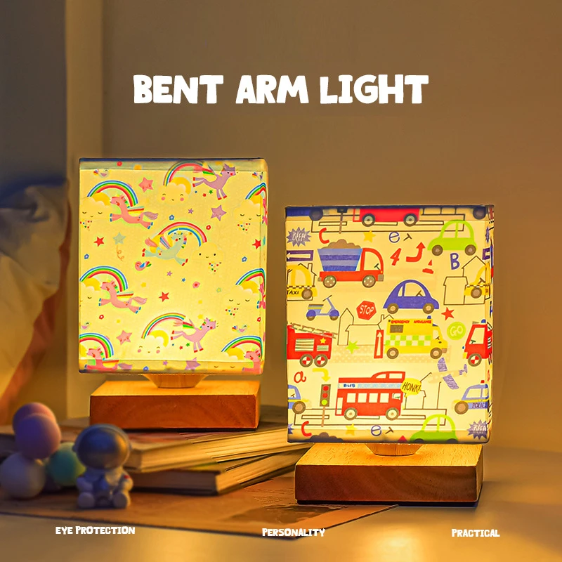 LED Night Light Cute Cartoon Car Rainbow Animal Light Ins Table Light Creative Desk Lamps Desktop Ornament Gift for Kid Children