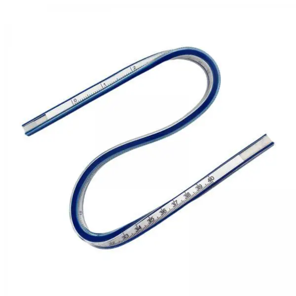 2x Flexible Curve Ruler Double Sided Painting Graphics Soft Drafting Drawing Tool,for Patchwork Supplies
