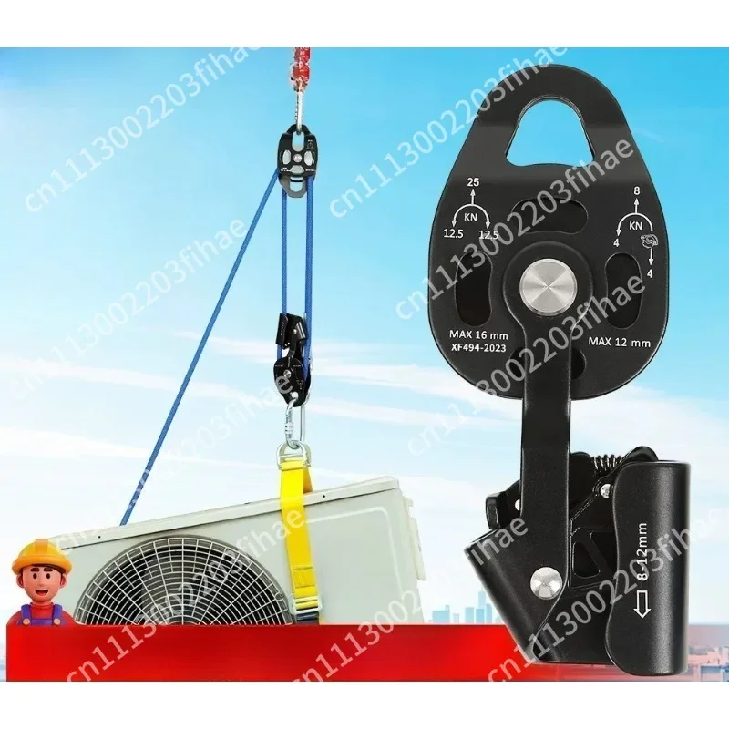 Bearing double wheel labor-saving lifting pulley block, industrial heavy lifting  and lifting equipment