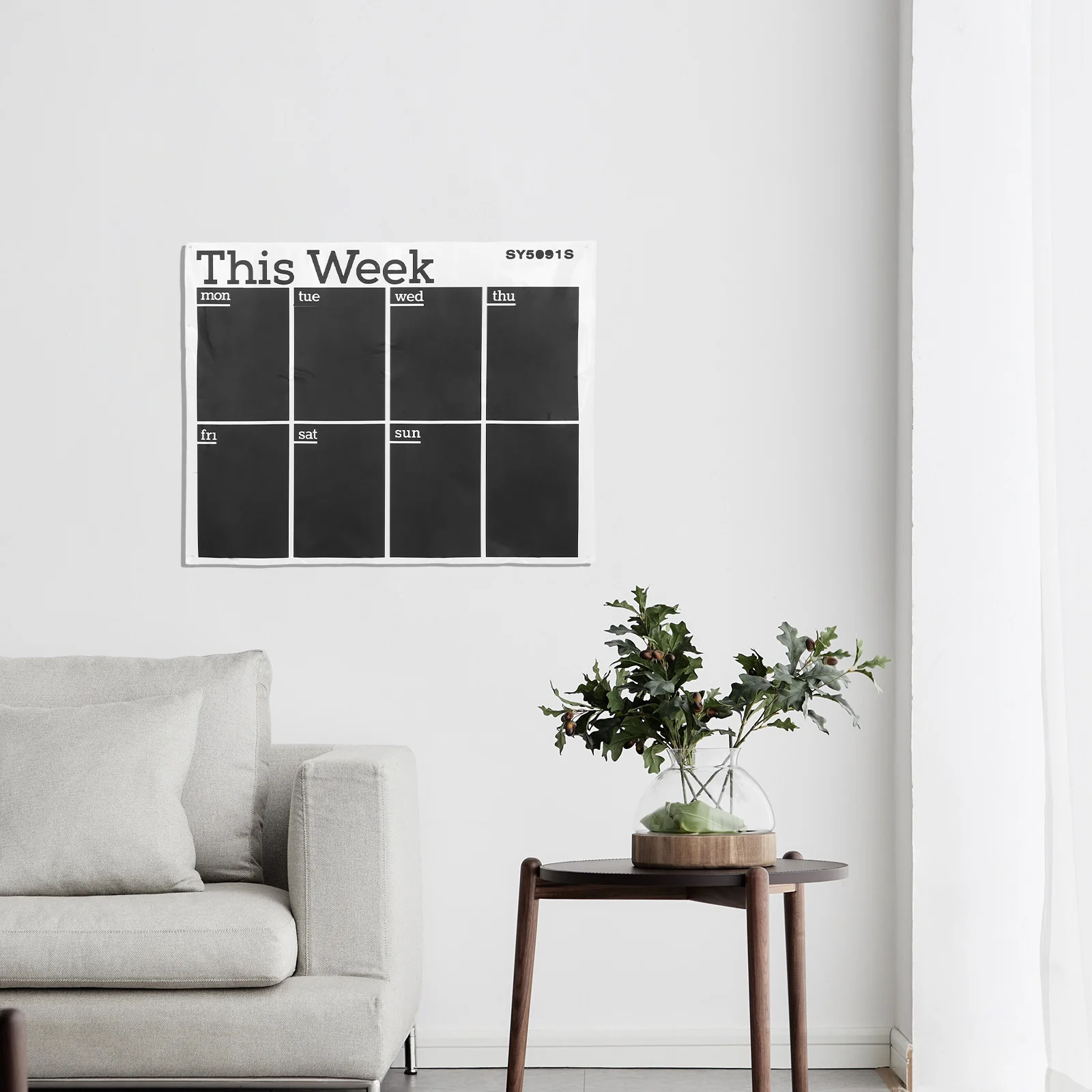 Daily Use Wall Sticker Chalkboard Calendar for Wall Easy to Write and Remove Weekly Plan Organizer Plan Board Home Accessory