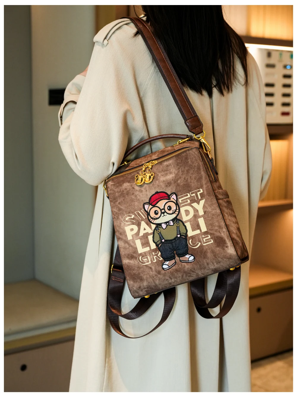 【Gran oferta】Mochila moderna, bolso de hombro para mujer, mochila de gran capacidad con cierre y bolso de mano informal con doble correa para los hombros.
