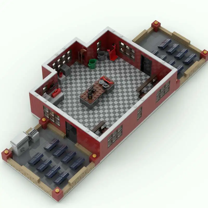 MOC 市モジュラースクールクリエイティブ建築ビルディングブロック組立レンガ装飾装飾品子供記念おもちゃ