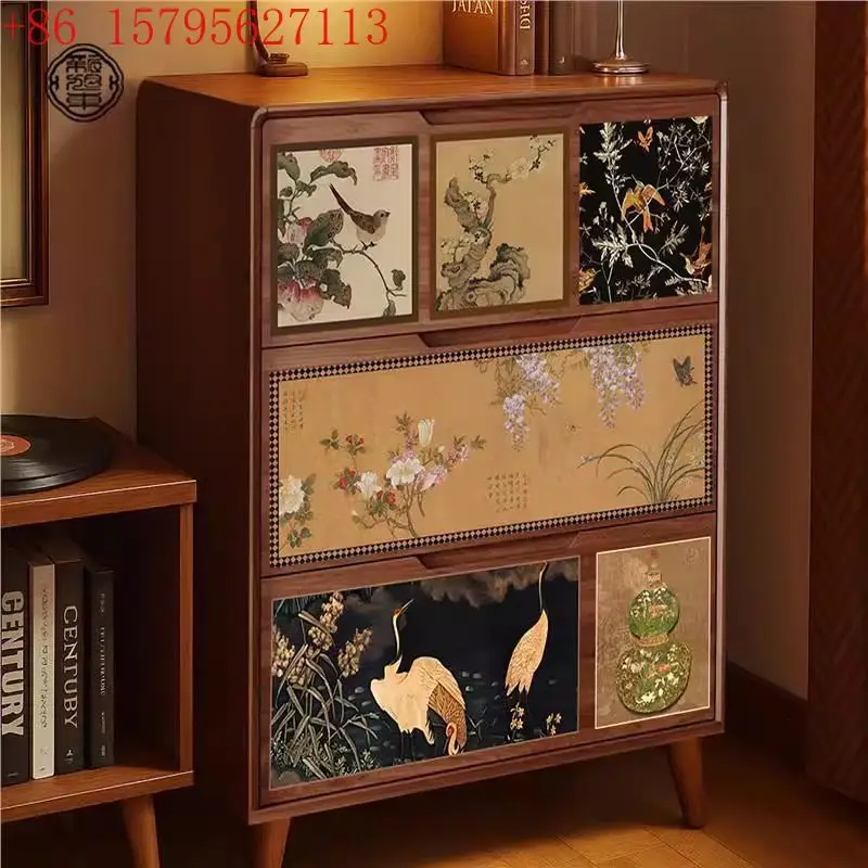 

Шкаф для обуви из цельного дерева, бытовая дверь, опрокидывающееся ведро, ультратонкий бытовой встроенный шкаф для хранения