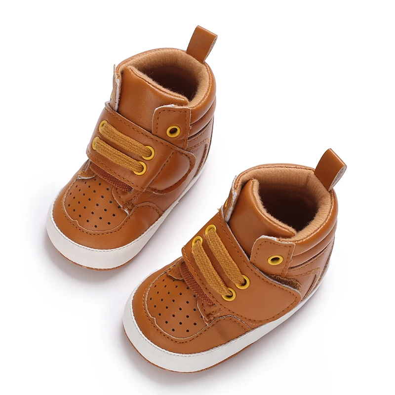 Brown Baby Shoes Breathable And Non Slip 0-18 Baby Walking Shoes Lightweight And Soft Soled Baby Outdoor Sports Shoes