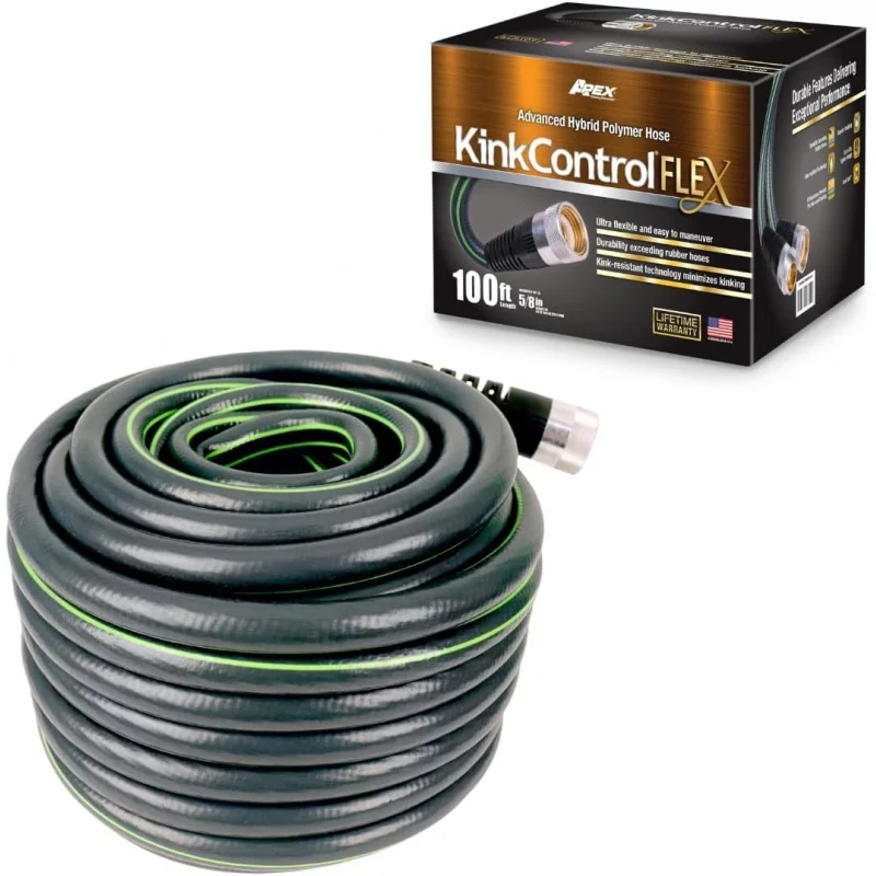 

Kink Control Flex Advanced Hybrid Hose - Ft Outdoor Hose, 40% Lighter, Ultra Flexible, Easy to Maneuver, Kink Resistant, Dur