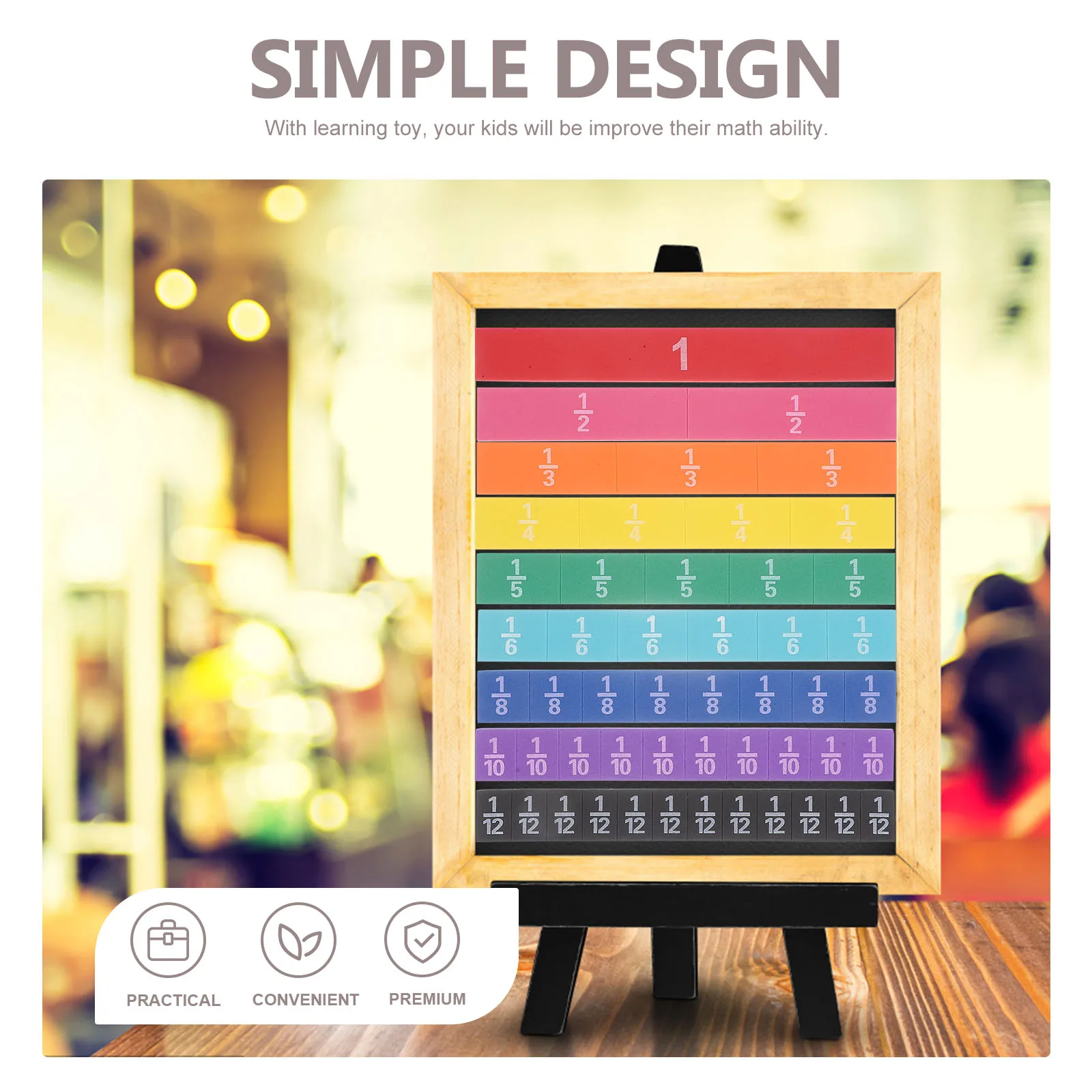 

Fraction Demonstration Teaching Aids Kids Learning Toys Math Tools for Plaything Eva Number Cognition Child Game Puzzle