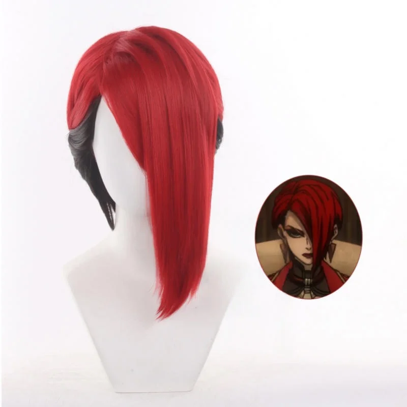 Anime Gachiakuta Kyouka Nijiku Cosplay Wig Red Gradient Hair Zanka Nijiku Heat Resistant Fiber Hair Halloween Cos + Wig Cap