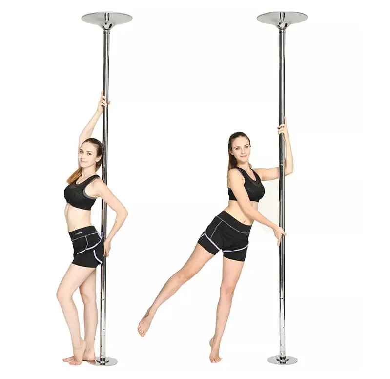 

Portable rotatable reinforced fixed household steel pole dance stripper school indoor dance pole