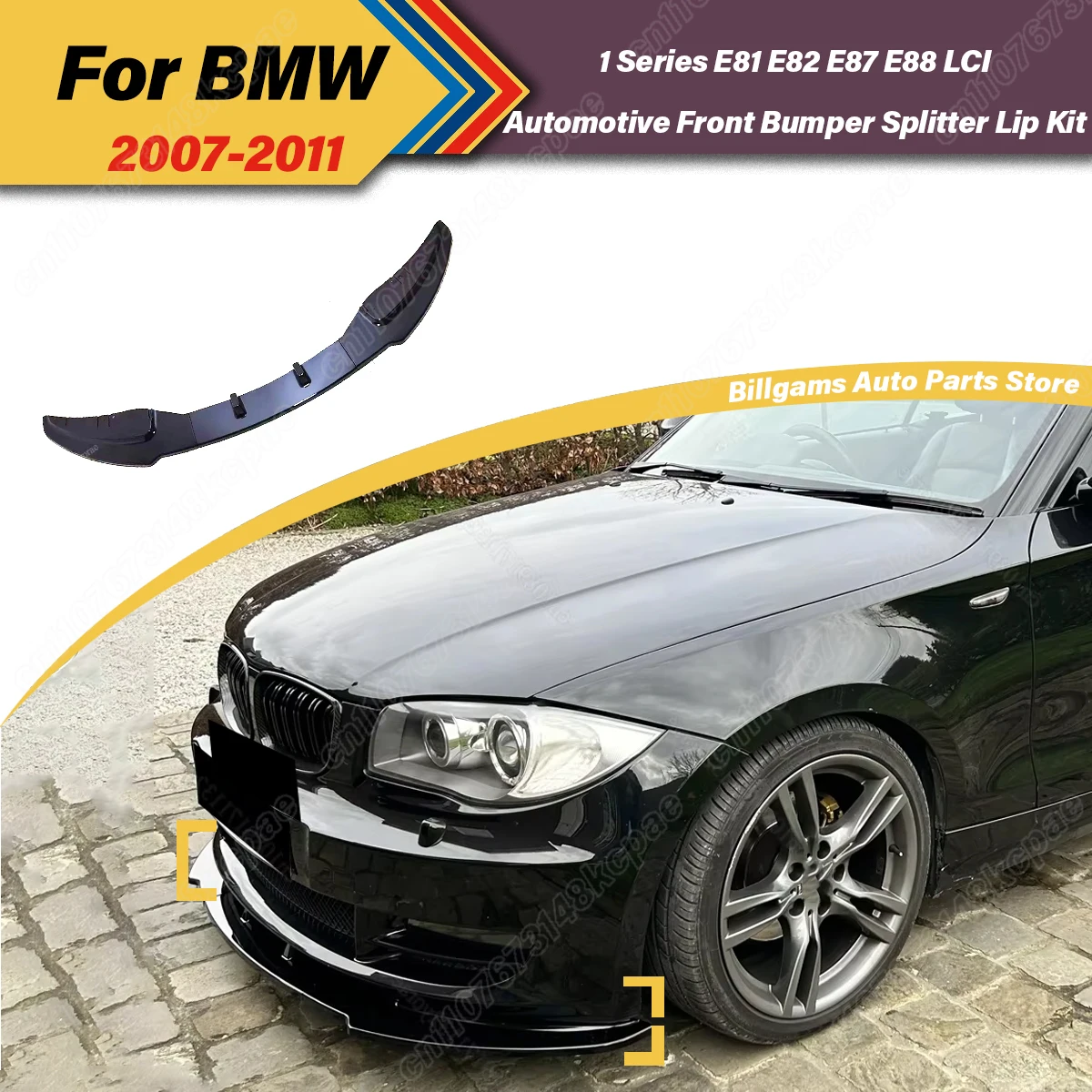 

For BMW 1 Series E81 E82 E87 E88 LCI 2007 2018 2019 2020 2011 Automobile Front Bumper Splitter Spoiler Decoration Accessories