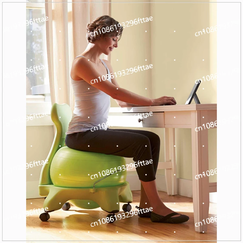 Home Explosion Proof Seat Maternity Fitness Safe Soft Elastic Balance Yoga Ball Chair with Roller