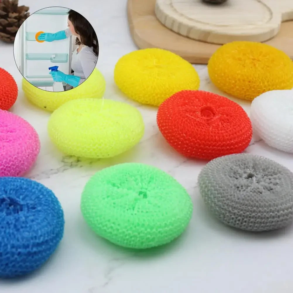 1pc Dish Cleaning Brushes, Mesh Pad, Random Color, Scrubber, Household, Bowl, Pot, Cups,Kitchen Cleaning Scrubber