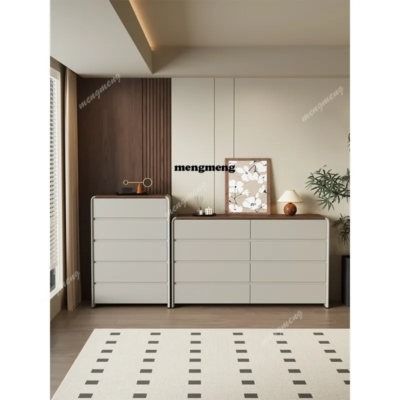 

Z136Italian minimalist chest of drawers combination modern master bedroom drawer locker antique bedside cabinet