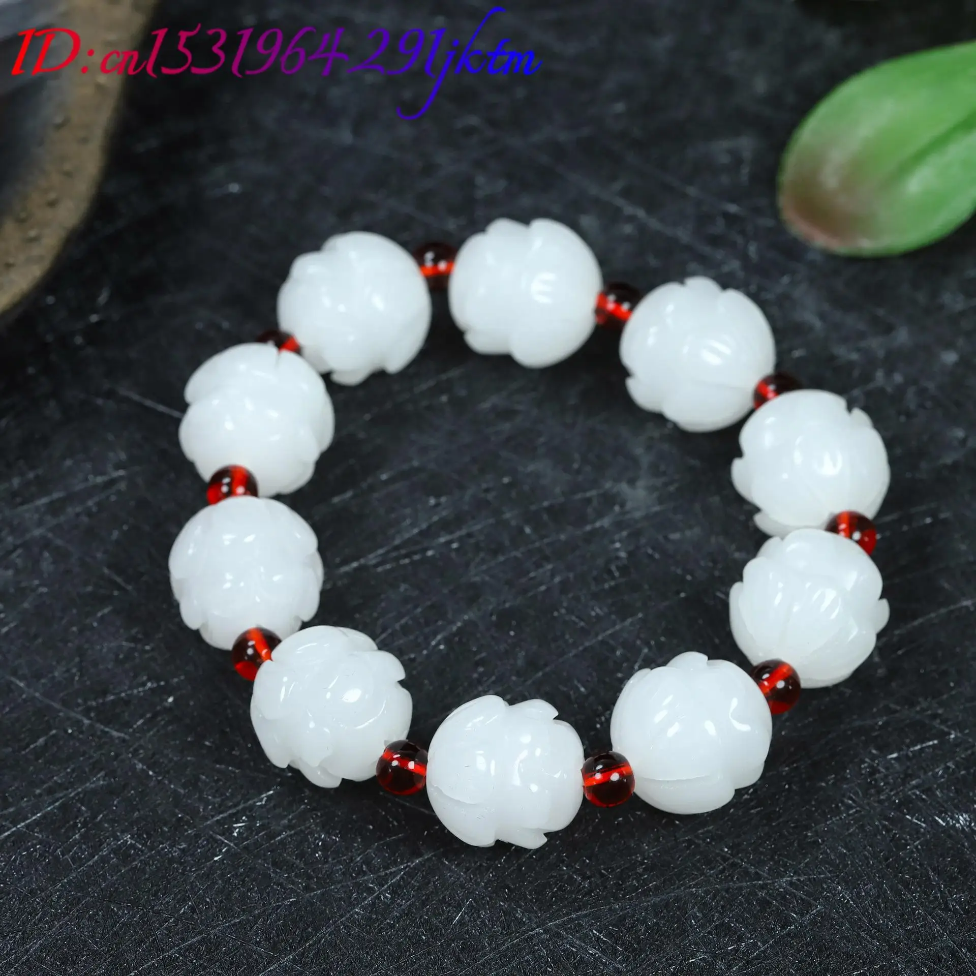 White Real Jade Lotus Bracelet Accessories Designer Jewelry Natural Bangle Amulet Fashion Talismans Gifts for Women view 6