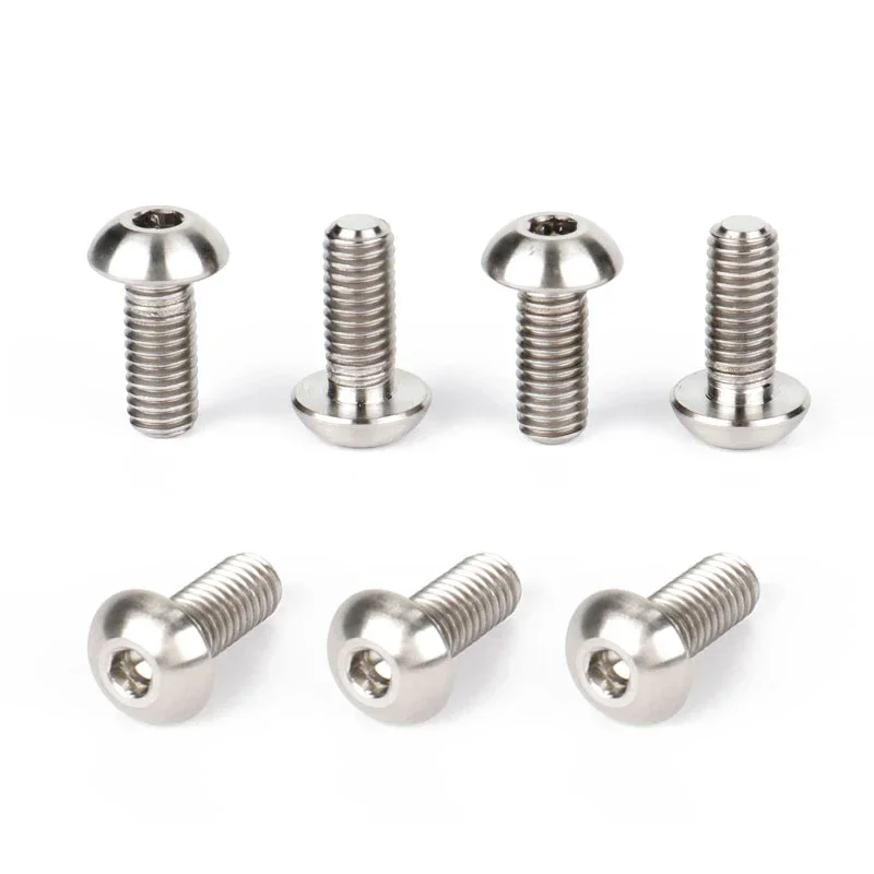 M5*12mm Titanium TC4 Bicycle Bottle Holder Fixing Bolts 3mm Hex Head Kettle Stand Screws Super Light High Tensile Ti Parts