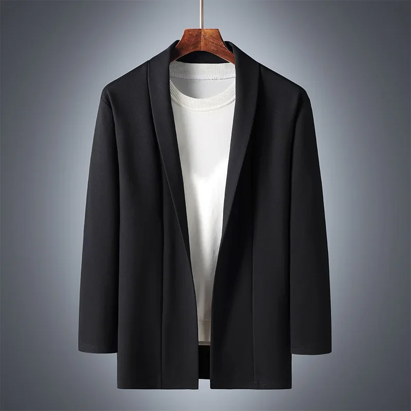 

Plus Size Sweater Cardigan Men Jacket Coat 7XL 8XL 50-140kg Autumn Spring Solid Color Long Sleeve Sweaters Big Size Clothing