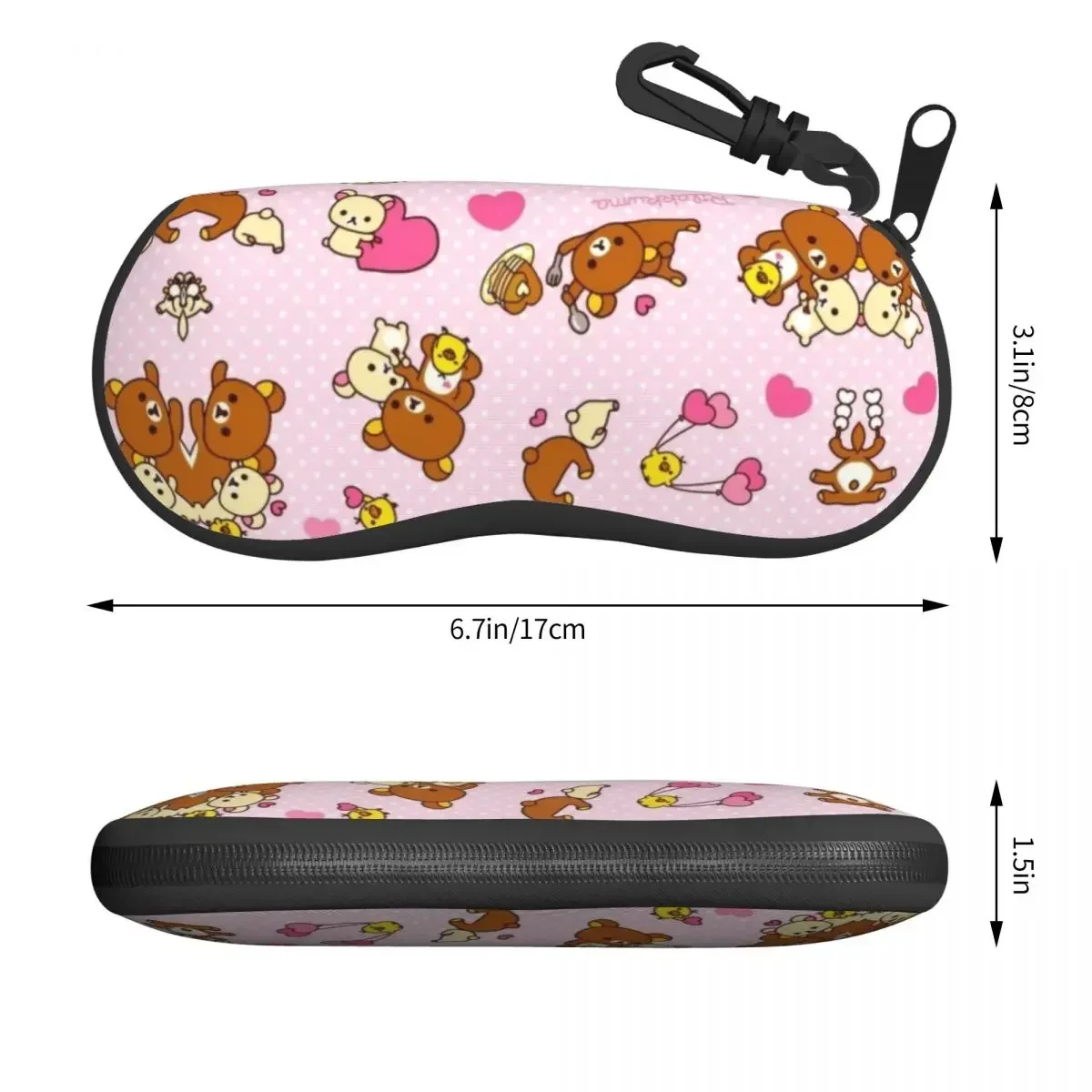 Custom Rilakkuma Glasses Case Portable Japanese Cartoon Manga Shell Eyeglasses Case Sunglasses Box