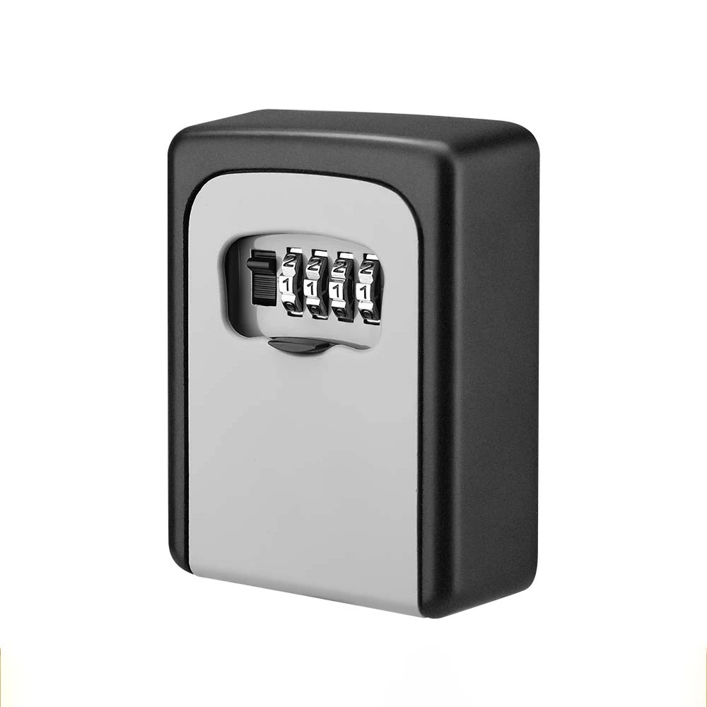 Password Lock Storage Box Metal Material Outdoor Waterproof Wall Mount 4 Digit Password Key Box Anti Theft Lock Safe Boxes