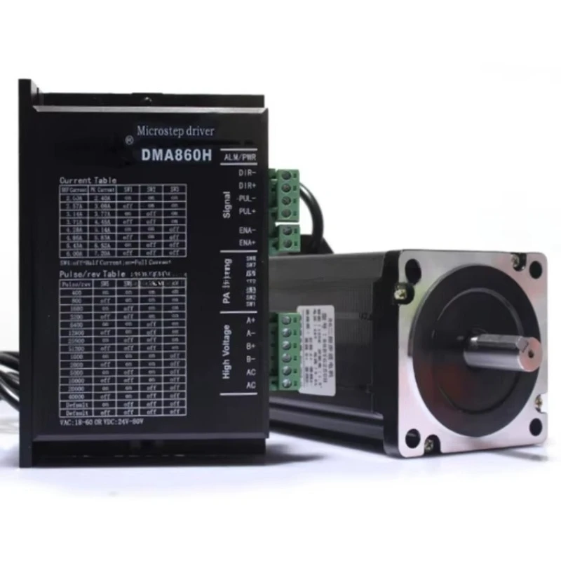 2-Phase 8.5N.m 86BYG250D NEMA 34 Stepper Motor Closed Loop Stepper Motor DMA860H Stepper Motor Controller Driver