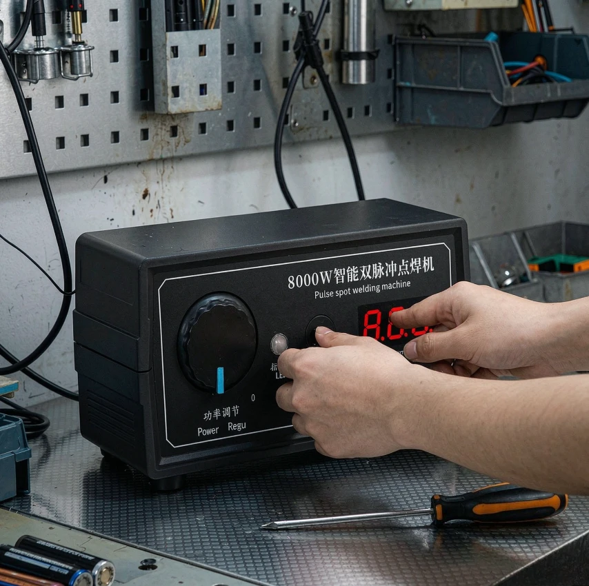 High Power 18650 Battery Spot Welder Portable, Capacitor Energy Storage DIY Spot Welding Machine for Lithium Battery Pack