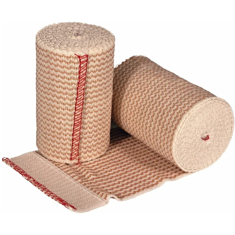 2 Pack Elastic Bandage Wrap, Compression Wrap Bandage for Legs, Ankle, Knee, Tummy, Body, Lymphedema Wraps for Legs, Latex-Free