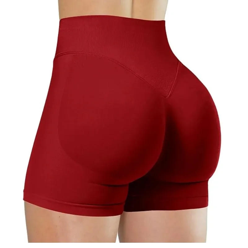 Women's Seamless High Waist Gym Shorts Butt Lifting Slim Fit High Elastic Yoga Shorts for Fitness Training Running & Cycling