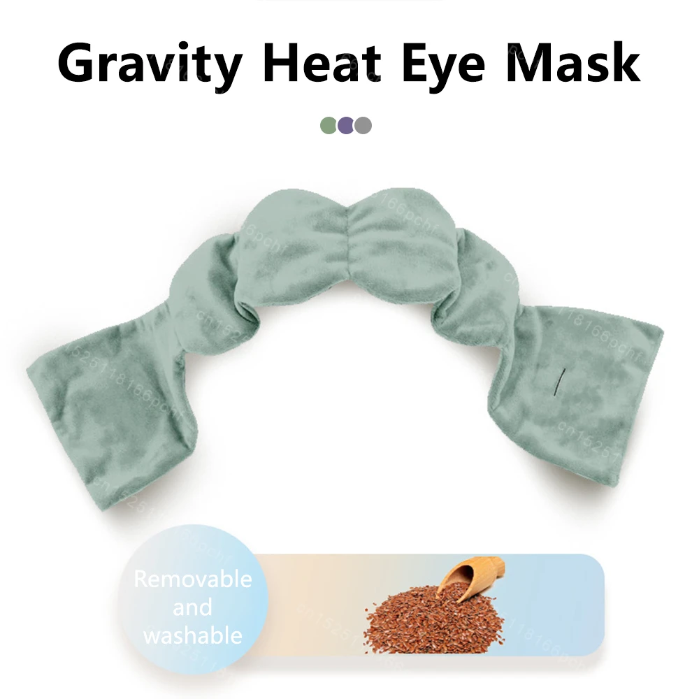 Gravity Heated Eye Mask Weighted Eye Mask Sleeping Mask for Light Blocking Travel Eye Blindfold Relaxation Eyeshade Sleepmask