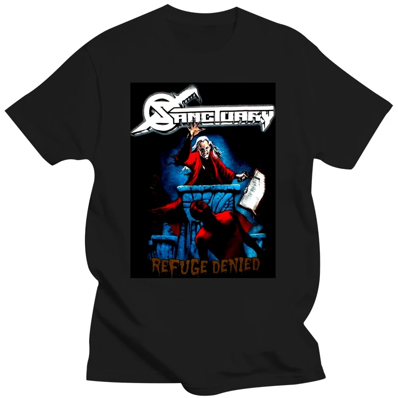 Sanctuary Refuge Denied Crimson Glory Nevermore Overkill New Black T Shirt(1)