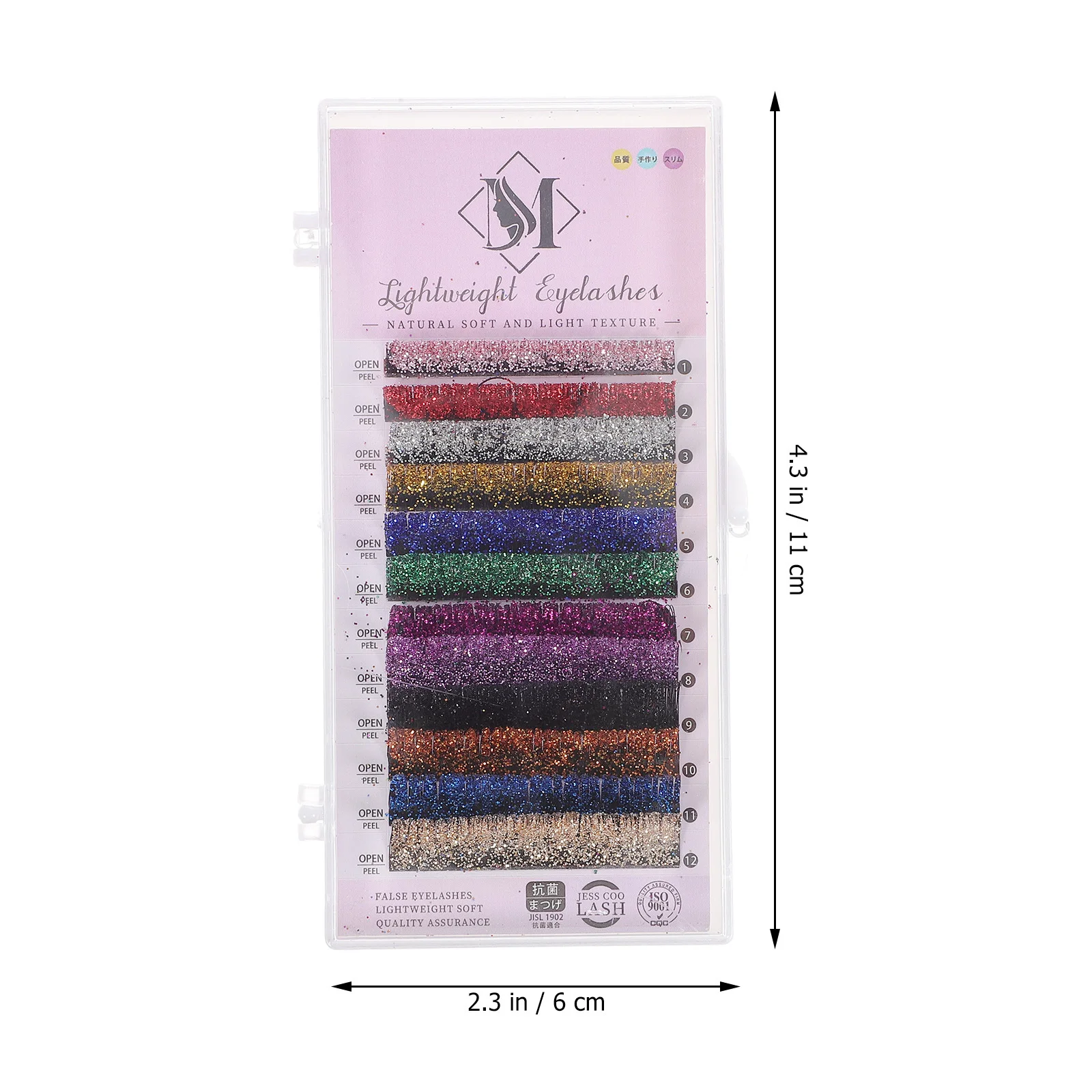 6 pares de extensiones de pestañas de colores brillantes, pestañas postizas, maquillaje DIY, Cosplay, disfraz de Halloween, fiesta, pestañas postizas, maquillaje