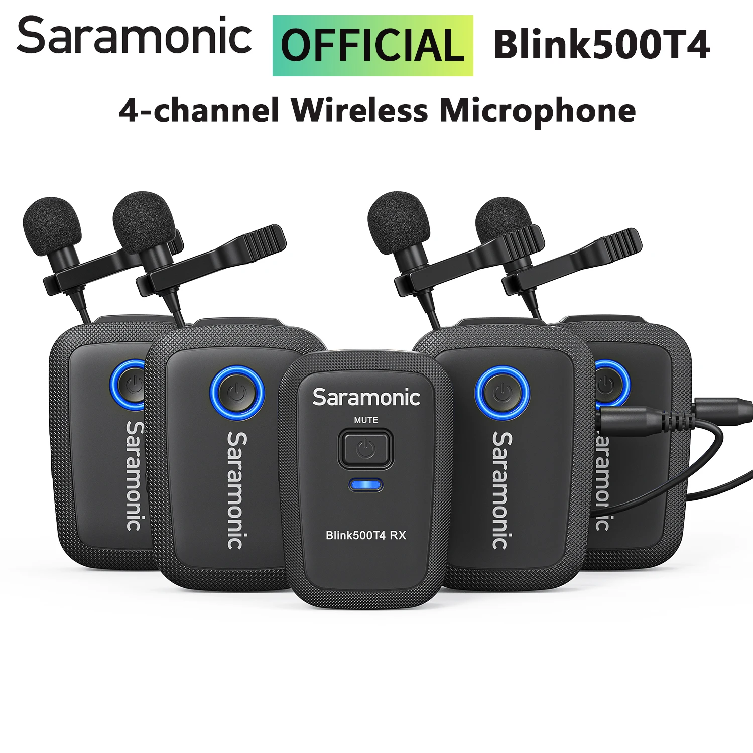 

Saramonic Blink500T4 4-channel Wireless Lavalier Lapel Microphone for iPhone Android DSLR Cameras Video Recording Streaming Vlog