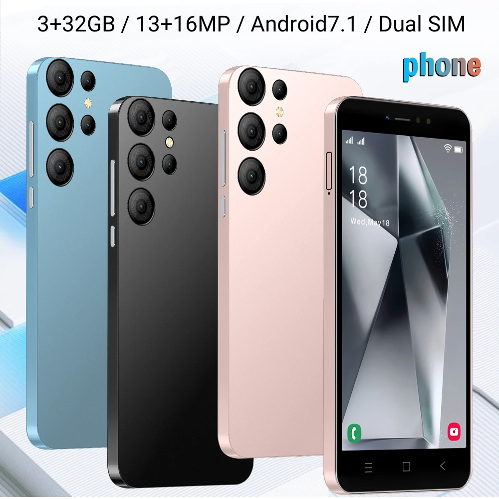 FUFFI-Smartphone Android، 6.1 بوصة، 3+32 جيجابايت ROM، شبكة 4G، الهواتف المحمولة، SIM مزدوج، كاميرا 16 ميجابكسل، Octa Core، الهواتف المحمولة