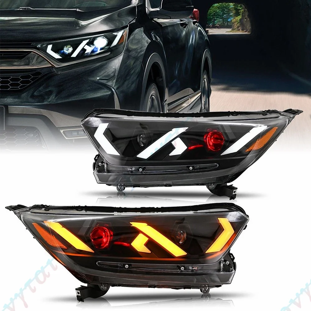

Пара светодиодных фар для 2017 2018 2019 2020 2021 2022 Honda CR-V CRV, передние фары, указатели поворота, DRL, фары в сборе